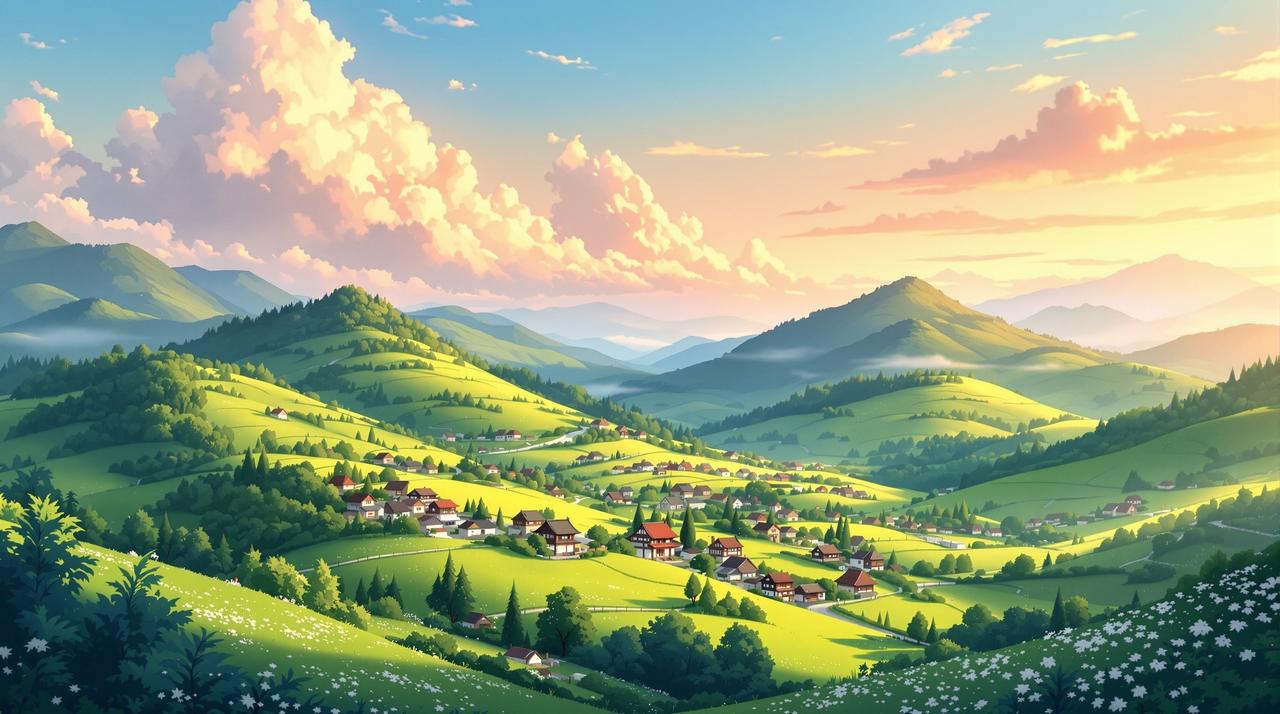 竖屏短剧版治愈动画作品《晨露微光》 - 乡村生活